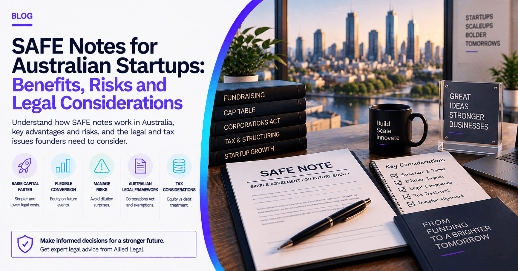 SAFE Notes for Australian Startups: Benefits, Risks and Legal Considerations