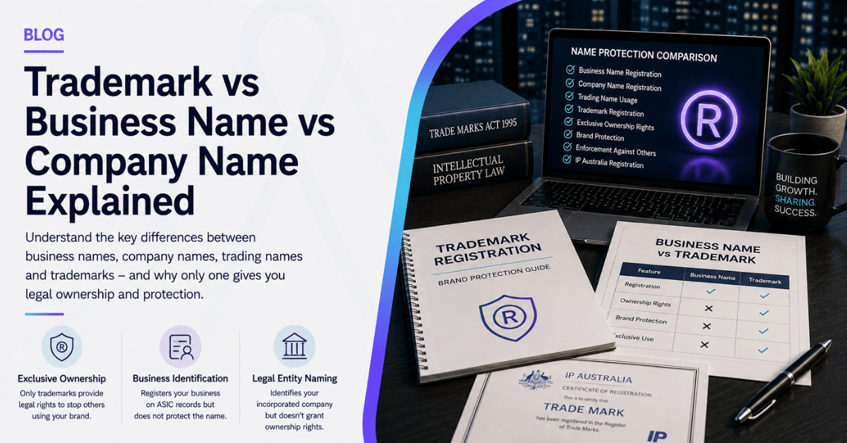 Trademark vs Business Name vs Company Name Explained