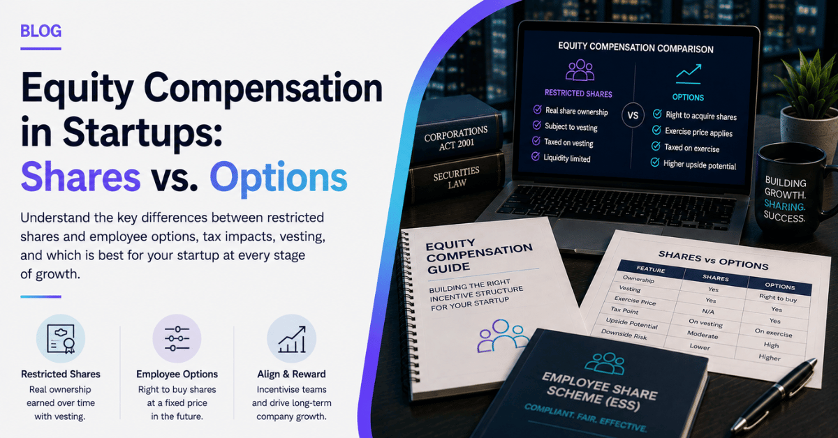 Equity Compensation in Startups: Shares vs. Options