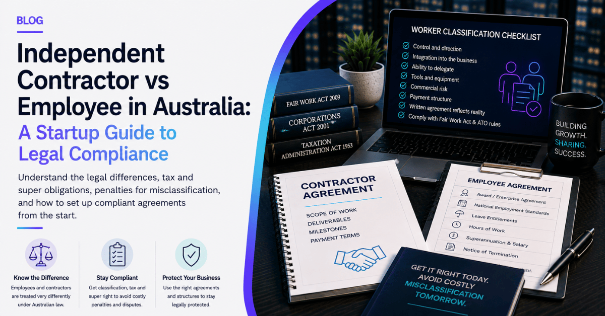 Independent Contractor vs Employee in Australia: A Startup Guide to Legal Compliance