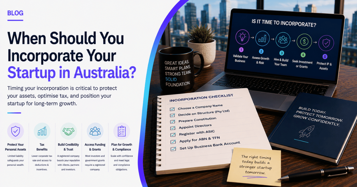 When Should You Incorporate Your Startup in Australia?