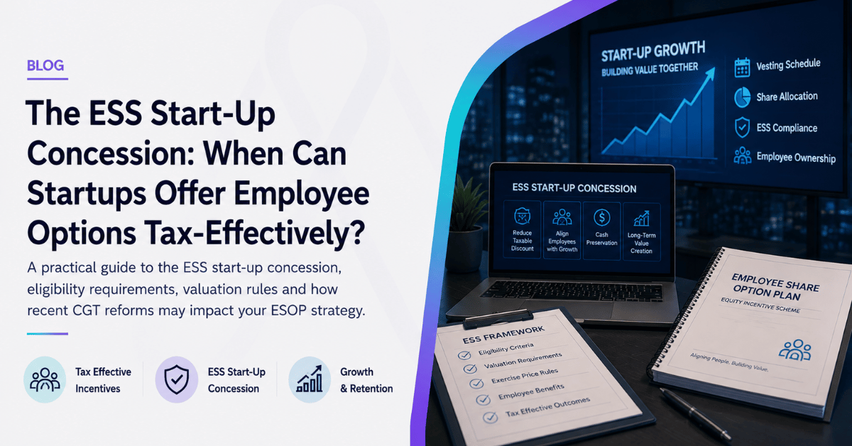The ESS Start-Up Concession: When Can Startups Offer Employee Options Tax-Effectively?